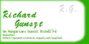 richard gunszt business card